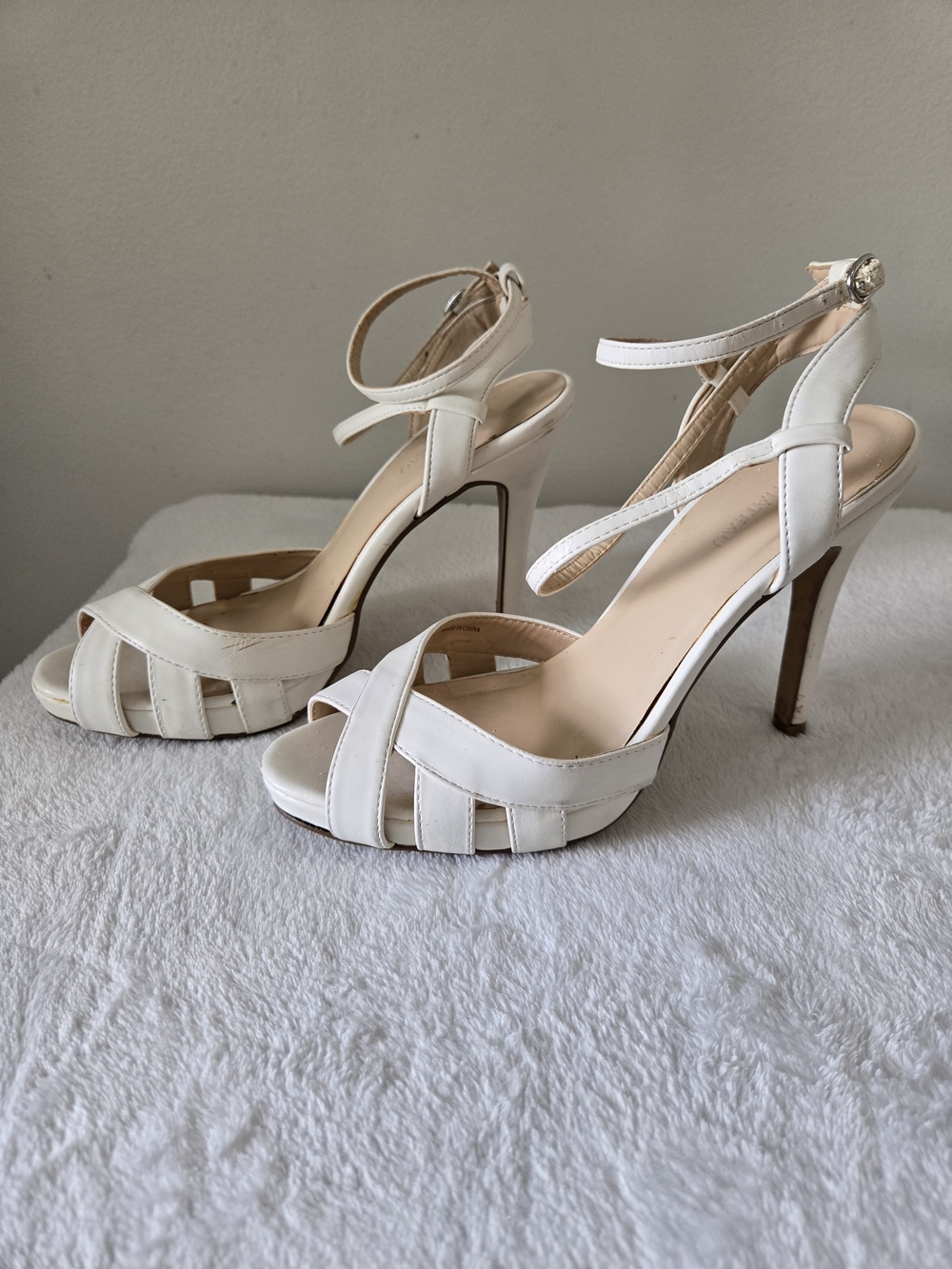 Le Chateau Off White Ankle-Strap High Heel